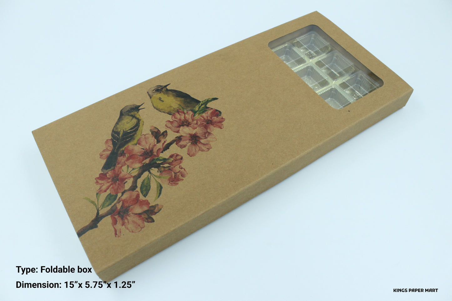 24 Cavity Kraft Birdie Box for Chocolate
