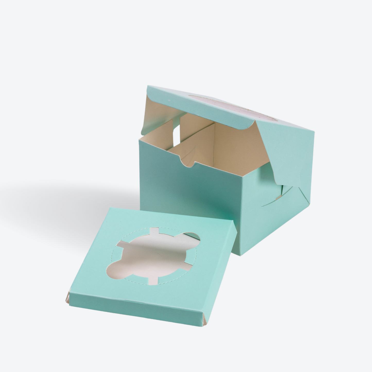 Premium Cupcake Box With Top Window And Insert (Pack of 10)