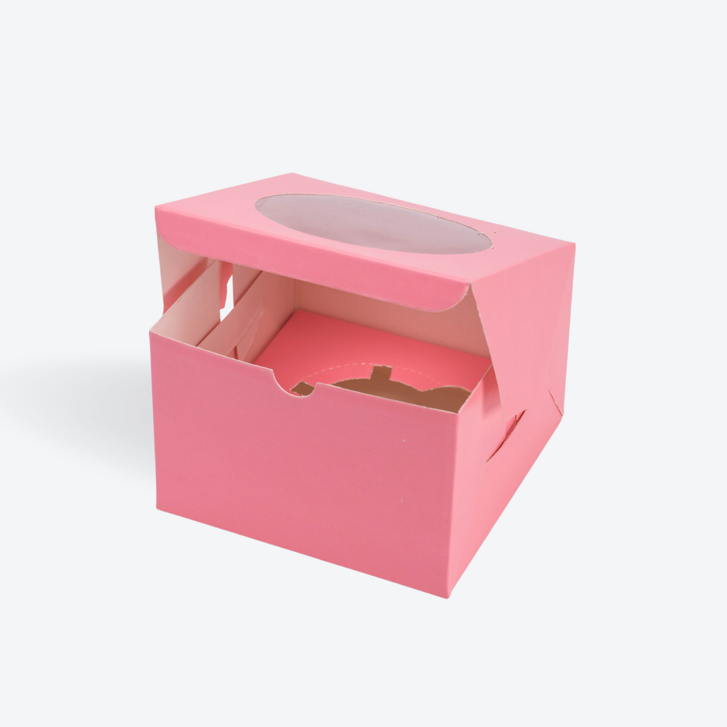 Premium Cupcake Box With Top Window And Insert (Pack of 10)